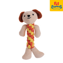Lucky Dog Squeaky Rope Plush Head Dog Toy Dog