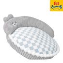 Snug Pals Checkered Cat Bed 60cm Blue