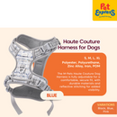 M-Pets Haute Couture Charm Dog Harness Large Blue