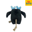 Approved Squeaky Wacky Plush Dog Toy Black 1551