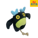 Approved Squeaky Wacky Plush Dog Toy Black 1551