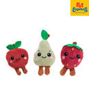 Lucky Dog Happy Plush Fruit Dog Toy Apple
