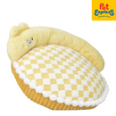 Snug Pals Checkered Cat Bed 60cm Yellow