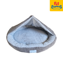 Pooch and Co Round Waffle Pattern with Blanket Pet Bed 60cmx60cm Gray