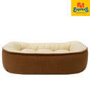 Snug Pals Textured Pet Bed 60cm Brown