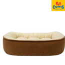 Snug Pals Textured Pet Bed 60cm Brown