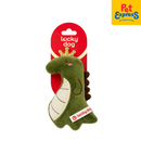 Lucky Dog Paw Plush Dog Toy Dino Green