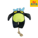 Approved Squeaky Wacky Plush Dog Toy Black 1551