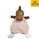 Approved Knitted Toy with Paper Rattle Sound Dog Toy Brown 1546