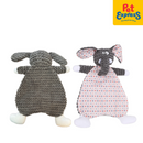 Approved Knitted Toy with Paper Rattle Sound Dog Toy Gray 1548