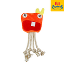 Approved Wacky Plush Squeaky Dog Toy Orange 1553