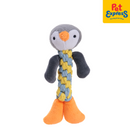 Lucky Dog Squeaky Rope Plush Head Dog Toy Penguin