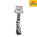 Approved Chipmunk Head with Rose Plush Dog Toy Gray 1377