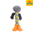 Lucky Dog Squeaky Rope Plush Head Dog Toy Penguin