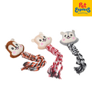 Approved Chipmunk Head with Rose Plush Dog Toy Brown 1377