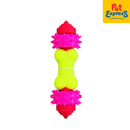 Approved Rubber Teether Dog Toy Green Pink 1006