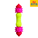 Approved Rubber Teether Dog Toy Green Pink 1006
