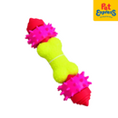 Approved Rubber Teether Dog Toy Green Pink 1006