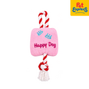 Approved Happy Cat Plush Dog toy Pink 1079
