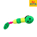 Approved Wormy plush Pet Toy Green Yellow 1391