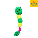 Approved Wormy plush Pet Toy Green Yellow 1391