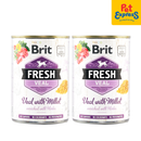 Brit Fresh Veal with Millet Wet Dog Food 400g (2 cans)