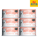 Kit Cat Goat Milk Gourmet White Meat Tuna Flakes and Salmon Wet Cat Food 70g (6 cans)