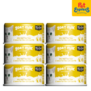 Kit Cat Goat Milk Gourmet White Meat Tuna Flakes and Smoked Fish Wet Cat Food 70g (6 cans)