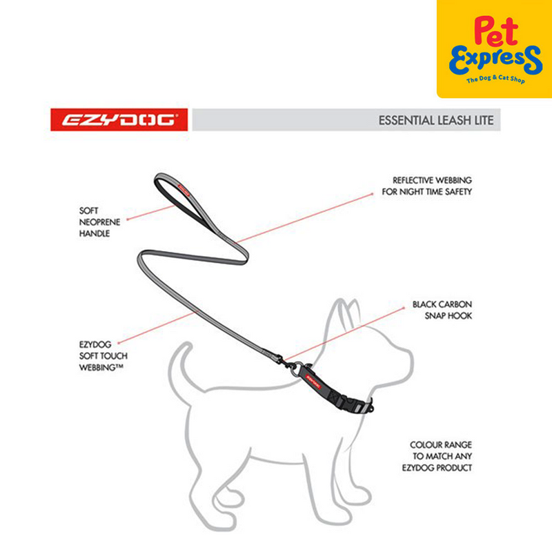EzyDog Essential Lite Dog Leash Khaki
