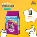 Whiskas Adult Chicken and Tuna Hairball Control Dry Cat Food 1.1kg