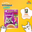 Whiskas Adult Tasty Mix Seafood Cocktail Wakame Seaweed in Gravy Wet Cat Food 70g (14 pouches)