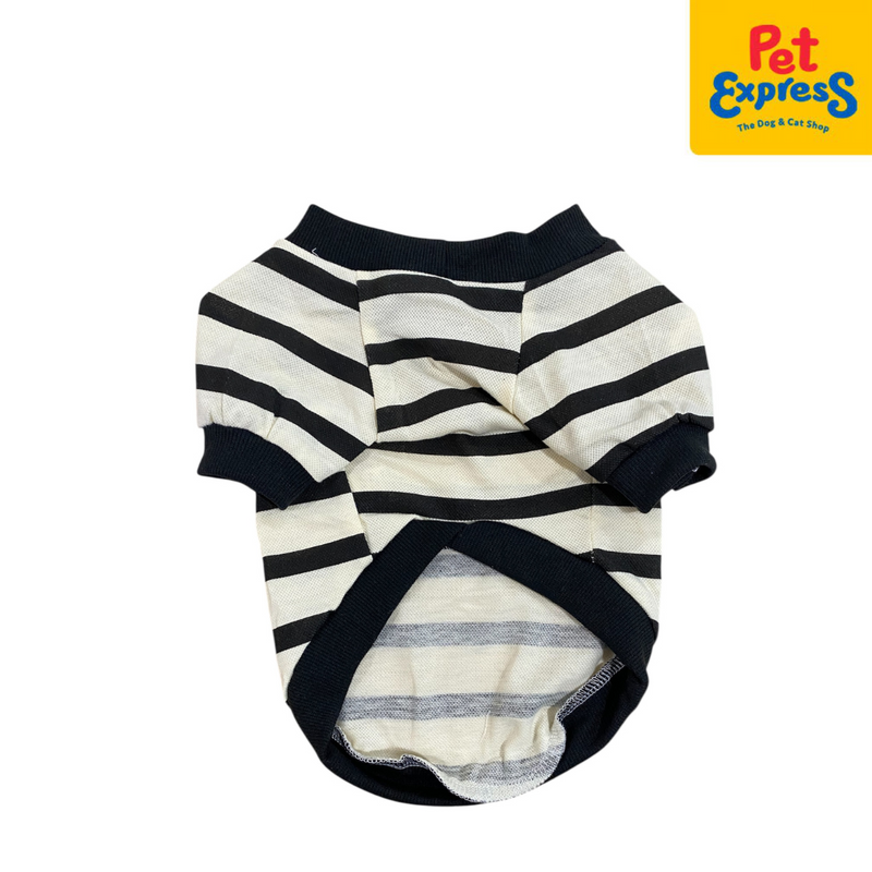 Pet Express Shirt Stripes Heart Dog Apparel Small Beige