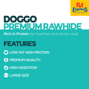 Doggo Premium Plain Rawhide Small Dog Treats 200g