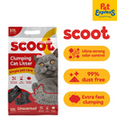 Scoot Clumping Unscented Activated Charcoal Cat Litter 10L