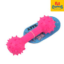Approved Dumbell with Spike Dog Toy 6 inches Pink