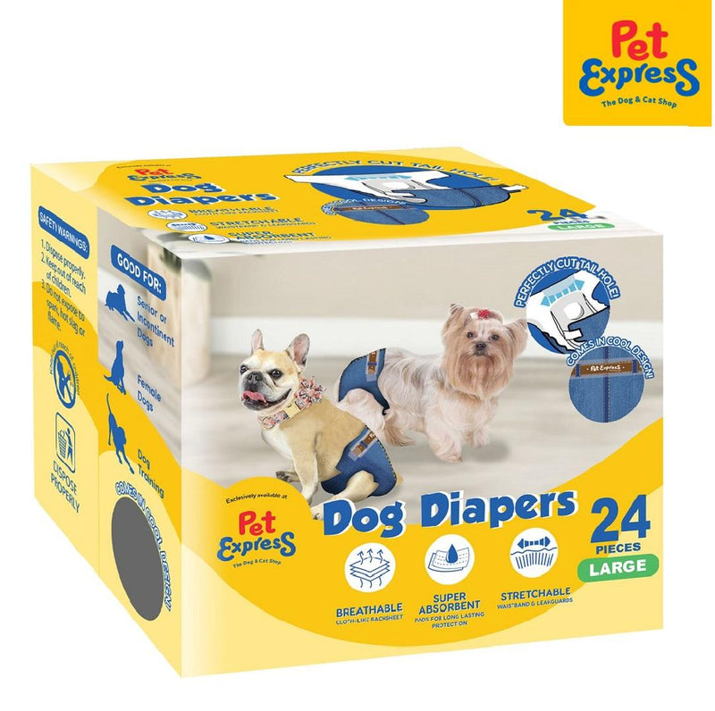 Pet Express Dog Diapers Large 24s