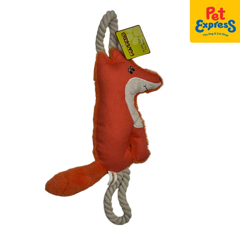 Pet Pals Plush Squeaky Red Squirrel with Rope Dog Toy 45cm