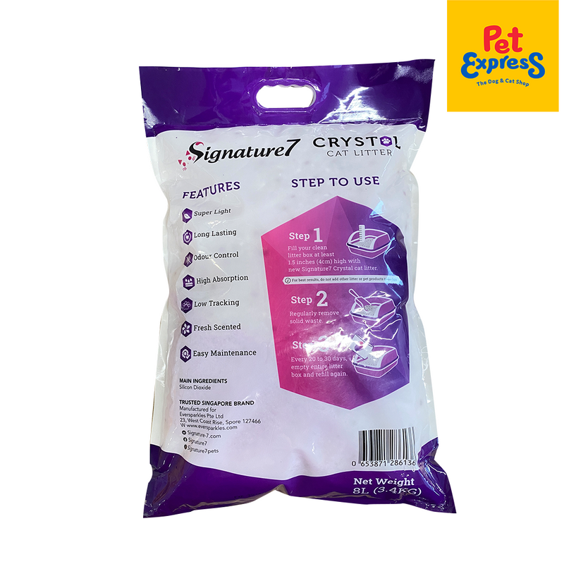 Signature 7 Crystal Lavender Cat Litter 8L