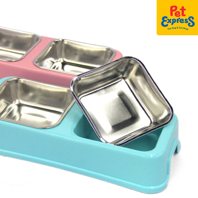 Doggo Quad 2-in-1 Pet Bowl Pink