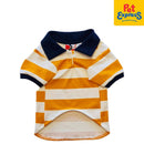 Pawsh Couture Toby Polo Stripes Dog Apparel Extra Large Mustard