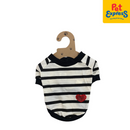 Pet Express Shirt Stripes Heart Dog Apparel Small Beige