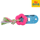 Approved Teether Star with Rope Dog Toy Pink