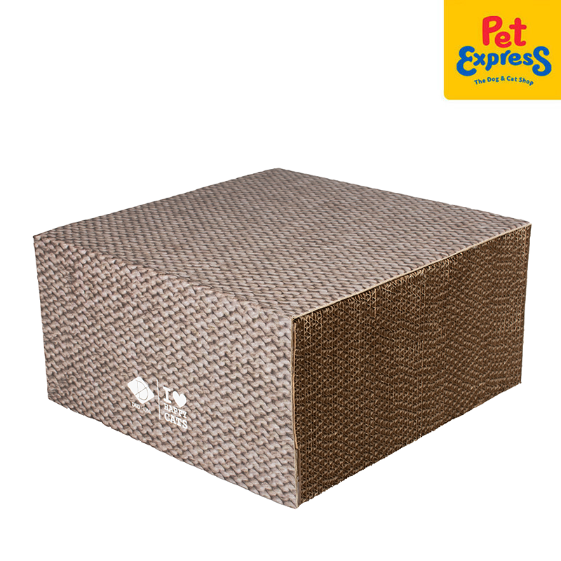 [FOR PRE-ORDER] I Love Happy Cats Freya - Cardboard Scratcher Block Small Beige