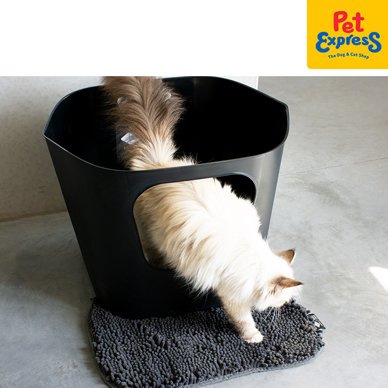 [FOR PRE-ORDER] I Love Happy Cats Dean - Open Recycled Toilet Bin Black