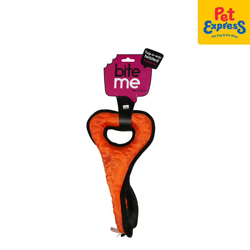 [FOR PRE-ORDER] Bite Me Tug-O-War - Twisted Dog Toy Orange