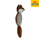 Pet Pals Plush Squeaky Flat Fox Dog Toy 40cm