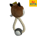 Pet Pals Plush Squeaky Fox with Ball Dog Toy 25cm