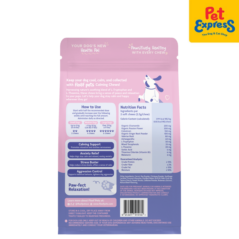 Floof Pets All Ages Calming Chew Dog Supplement 300g