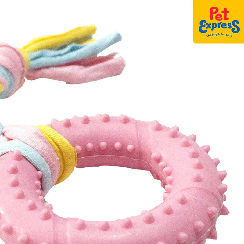 Doggo Spiky Hoop Dog Toy Pink