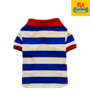 Pawsh Couture Toby Polo Stripes Dog Apparel Double Extra Large Royal Blue